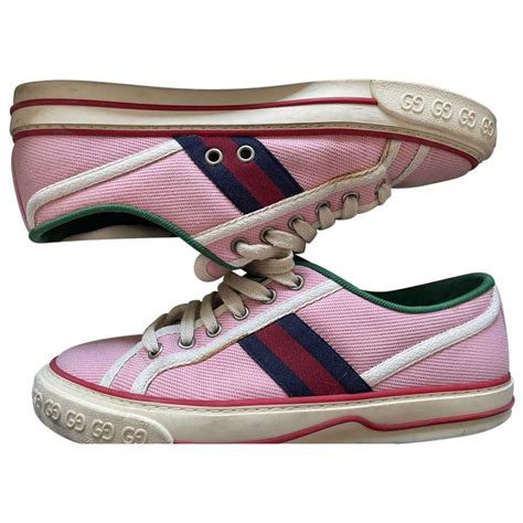 gucci cloth trainers